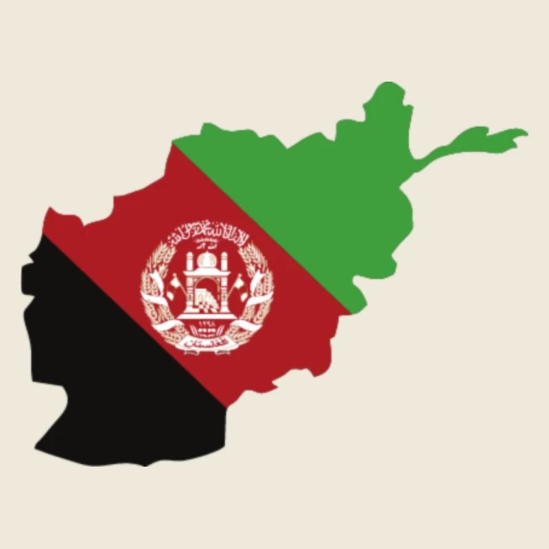 Afghanistan-Kartenflagge