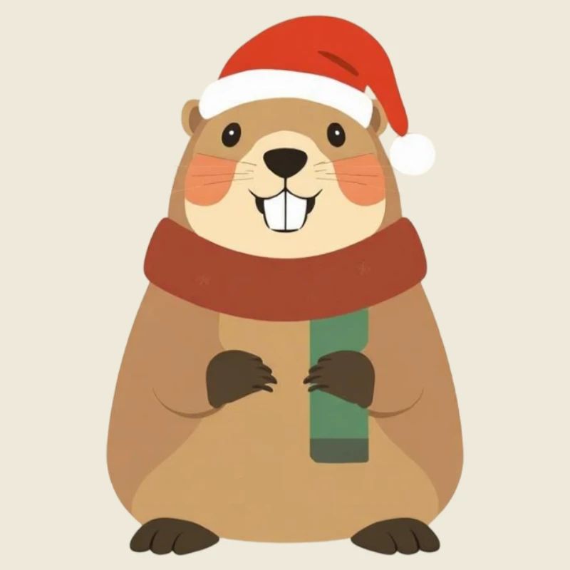 Murmeltier mit Schal