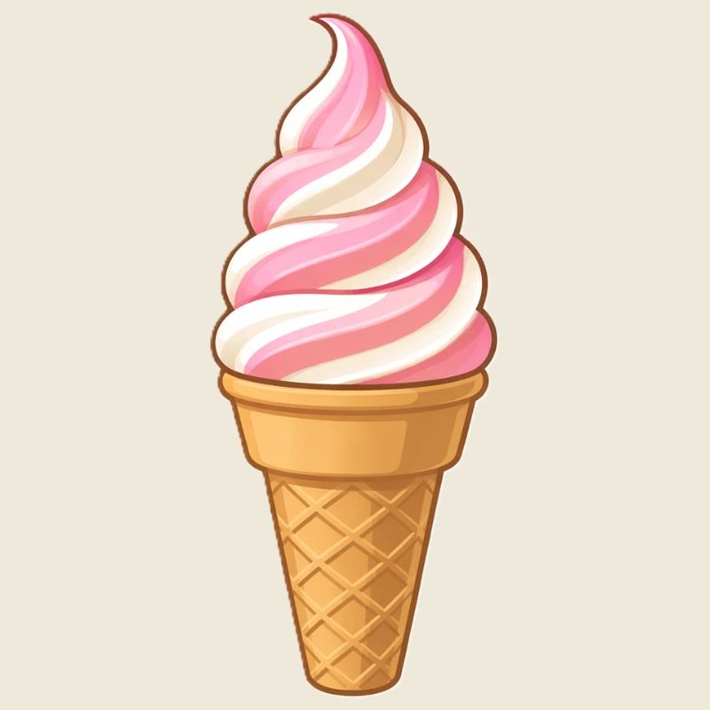 Softeis Erdbeer-Vanille