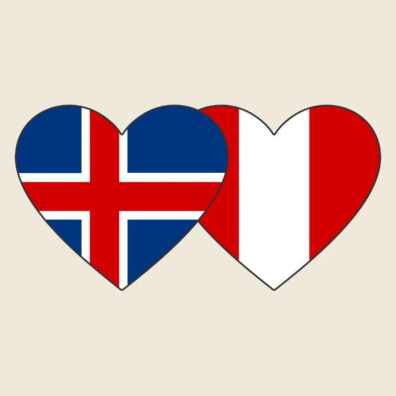 Islande Pérou Drapeau du Cœur