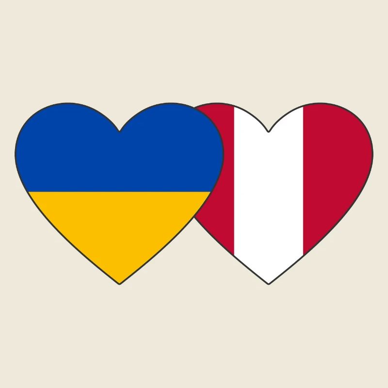 Ukraine Pérou Drapeau du Cœur