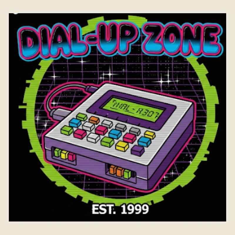 Retro Digitale Telefonzone Illustration