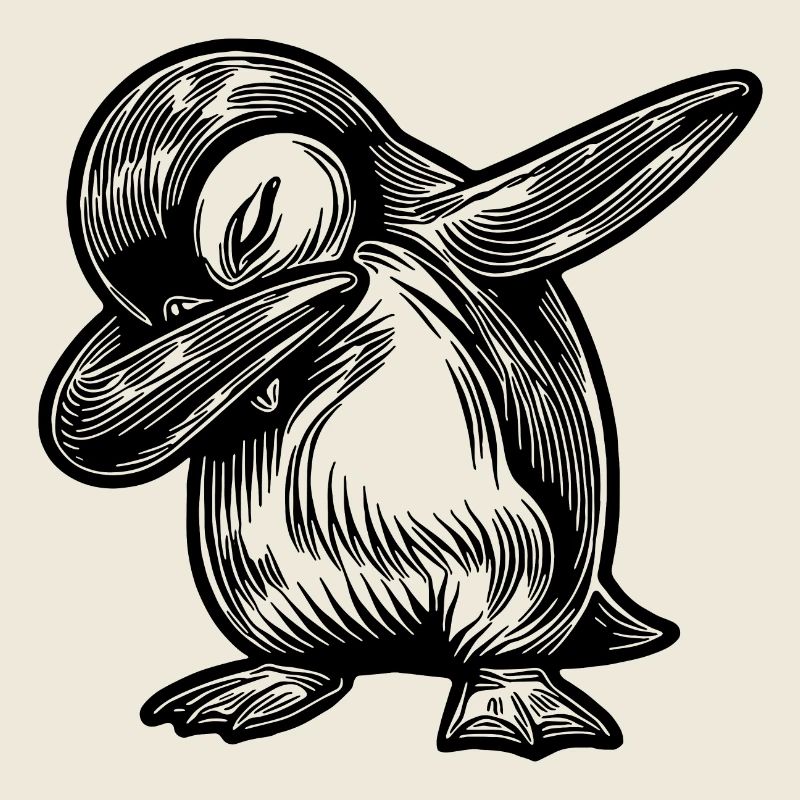 Cool Penguin mignon petit pingouin dabbing