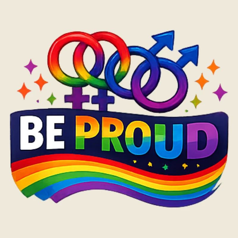 Be Proud Rainbow Pride Emblem