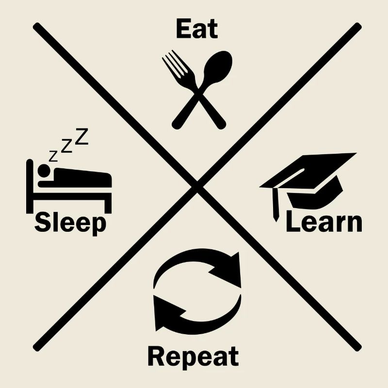 Lernen learn schlafen pauken Geschenkidee