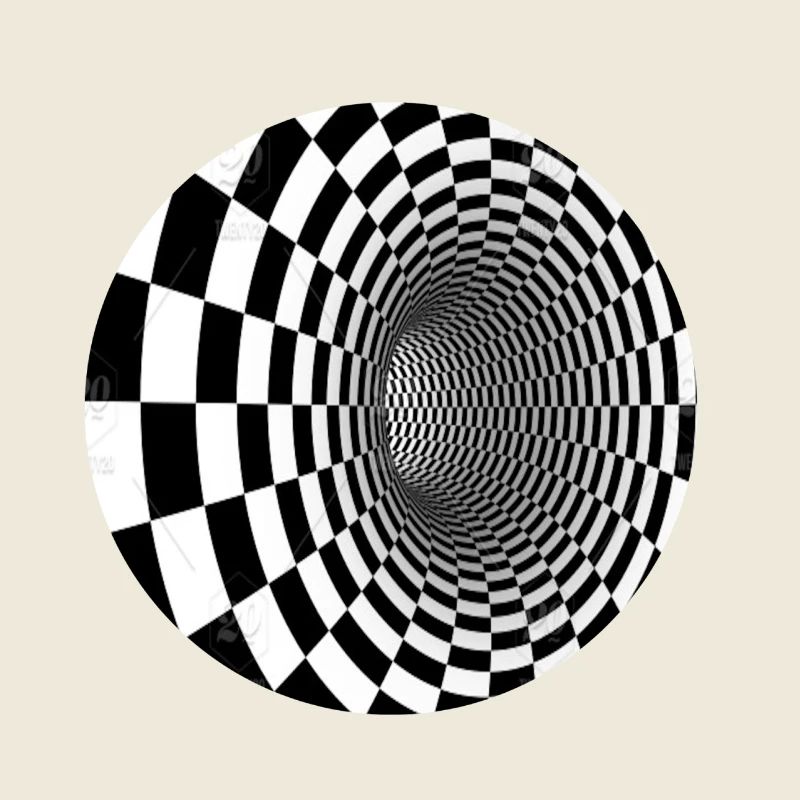 Schwarz-Weiß-Illusionstunnel