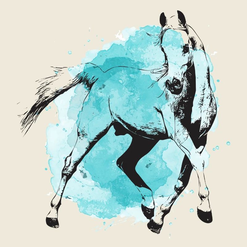 Cheval turquoise