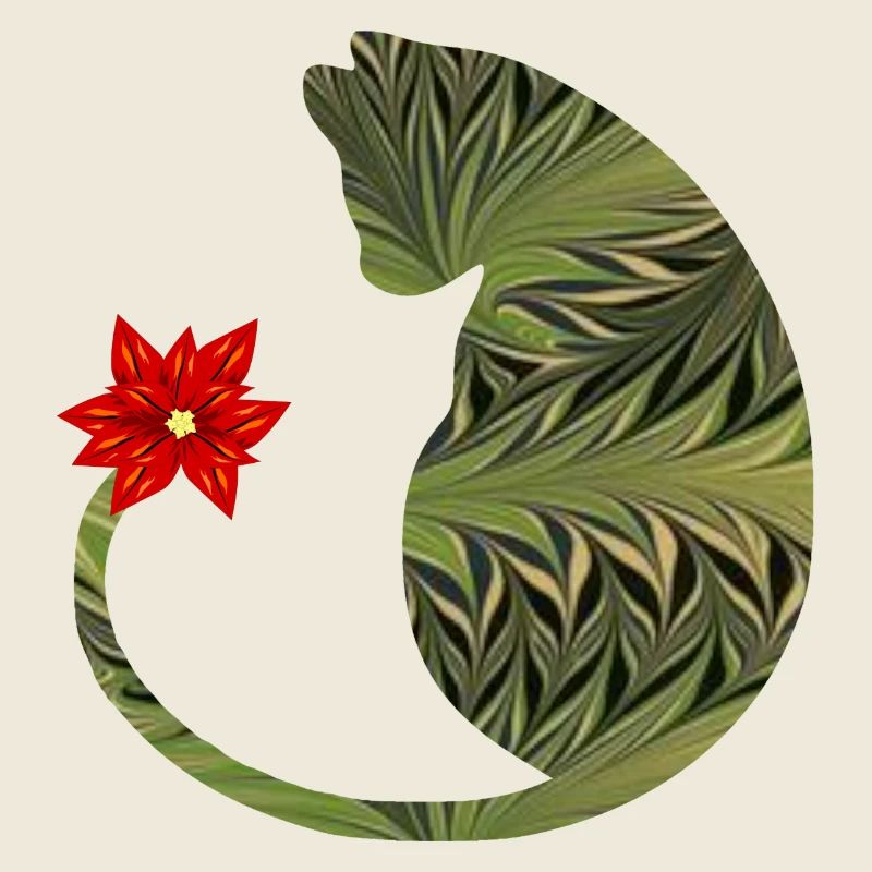 katze mit blume e 101