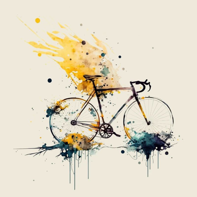 Éclaboussures d’eau illustration de vélo