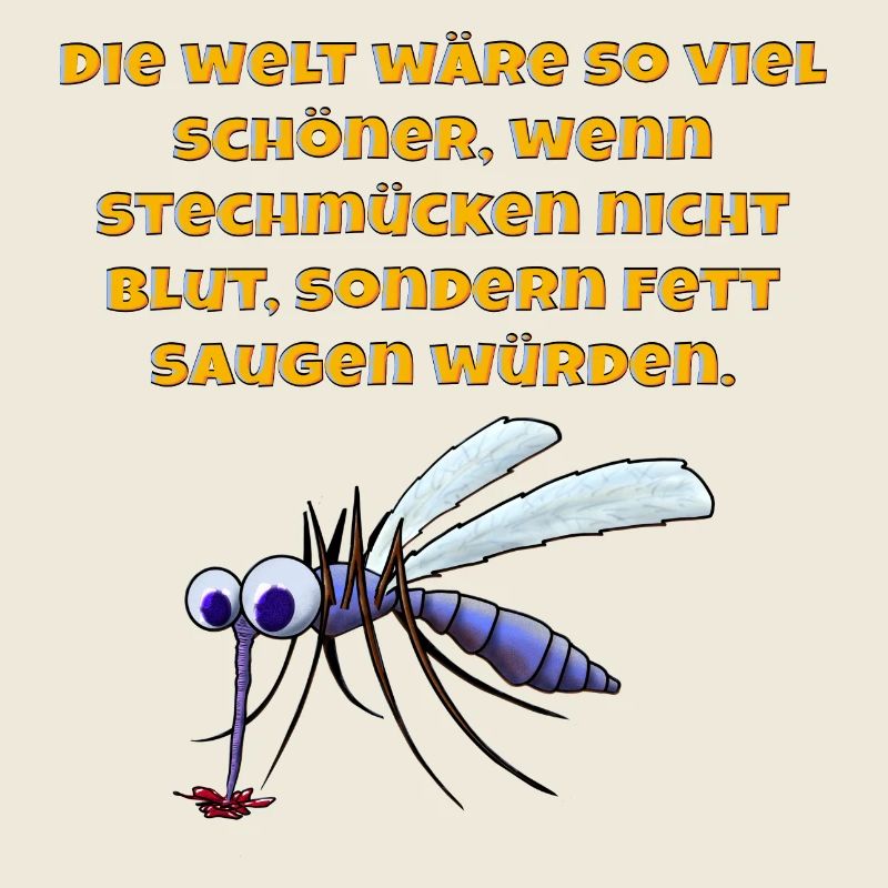 Stechmücke Fett-Satire