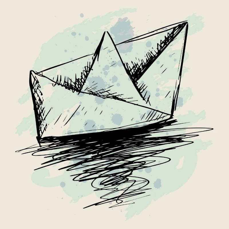 Teal Splash Origami-Boot