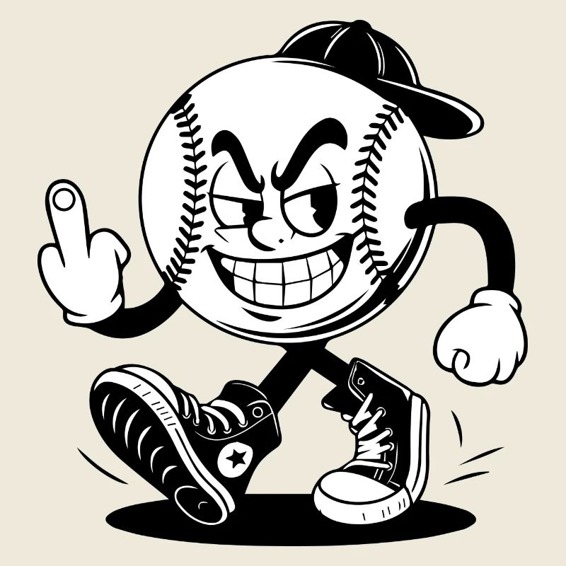 baseball with a confident