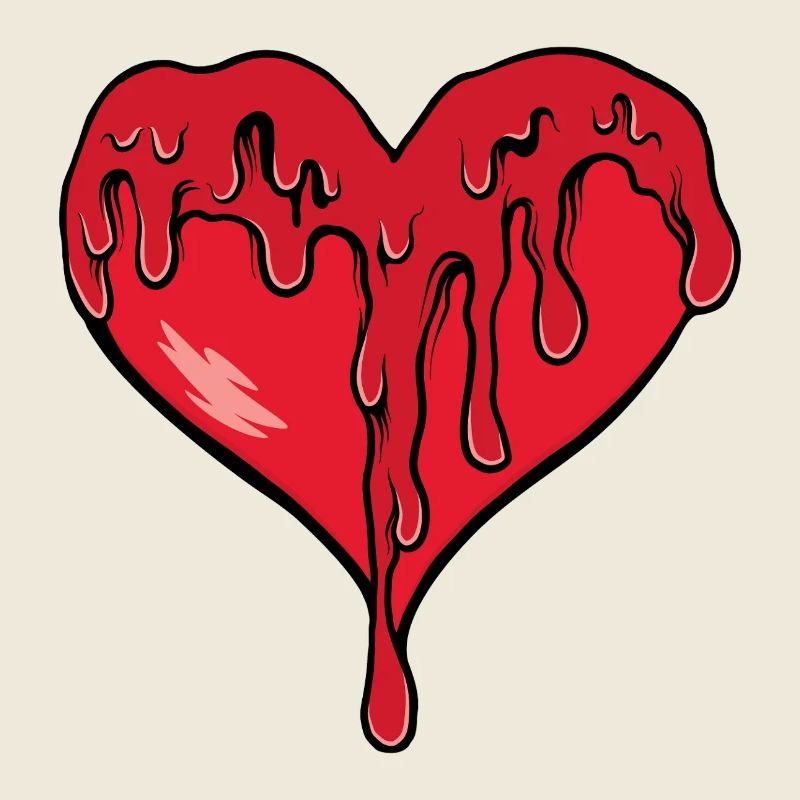 Schmelzendes Herz Rot