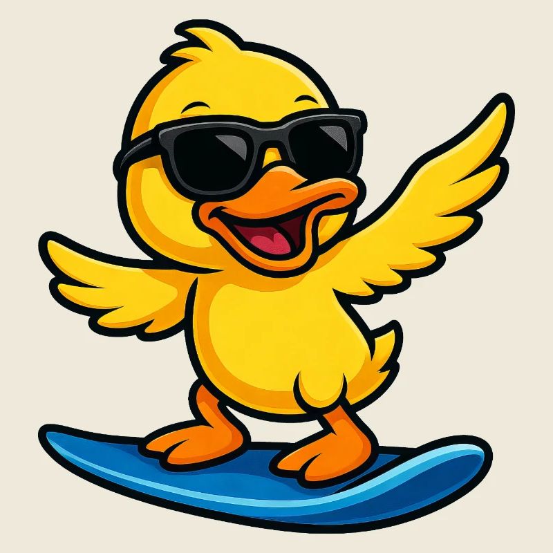Cool Surfer Duck Enfants Tenue De Plage Été