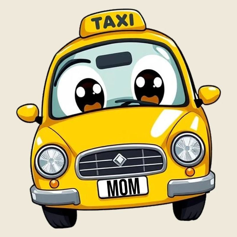 Kinder Auto Taxi Mama Fahrer Autofahrer Schule