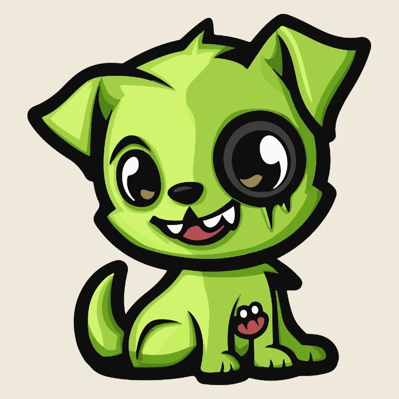 Hund Halloween Zombie Comic