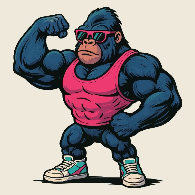 Débardeur rose Gorilla Power