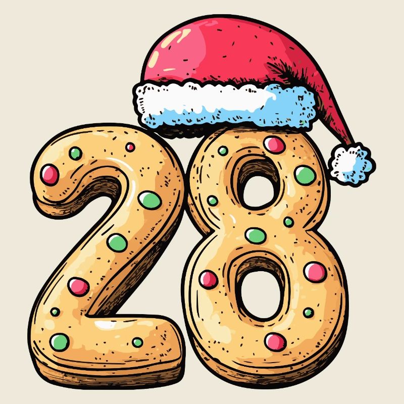 Biscuit de Noël à 28 chiffres