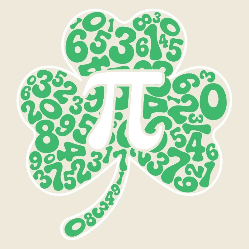Symbole du trèfle Pi, jour de la Saint-Patrick