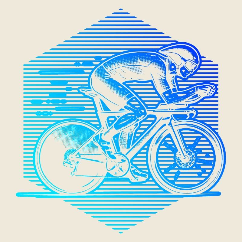 Neon-Sprint Radrennfahrer