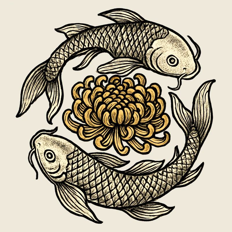 Koi Chrysanthemen Kreislauf