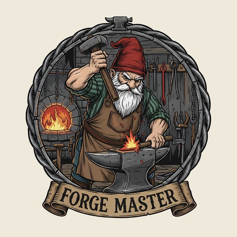 Nain forgeron à l’enclume