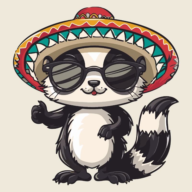 Sombrero drôle de moufette