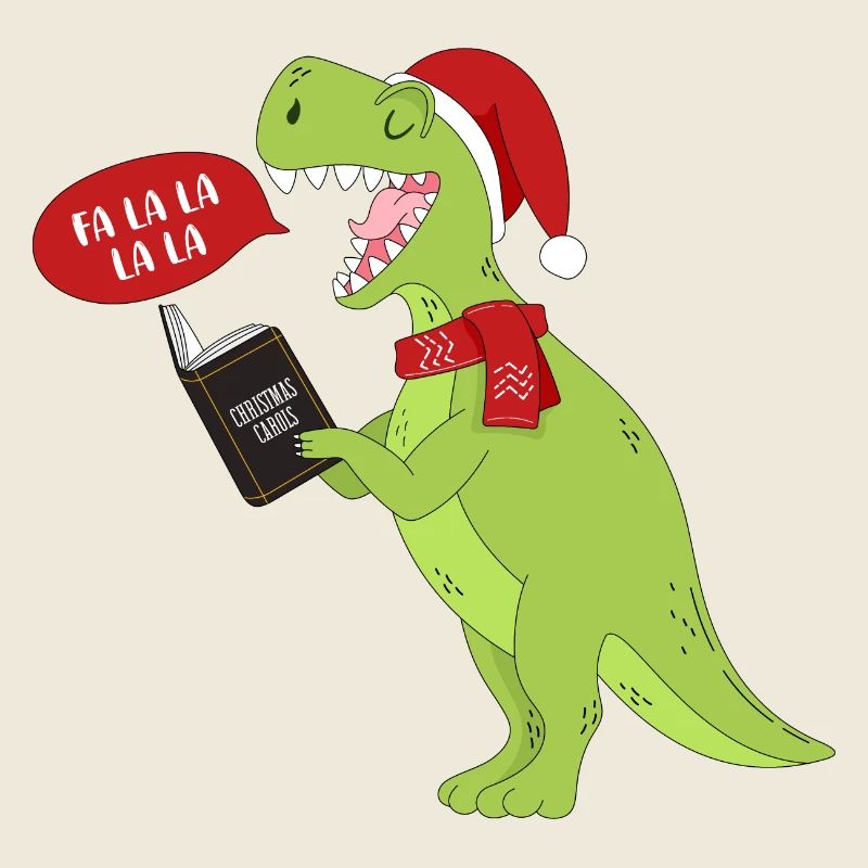 Dinosaurier und Weihnachtslieder