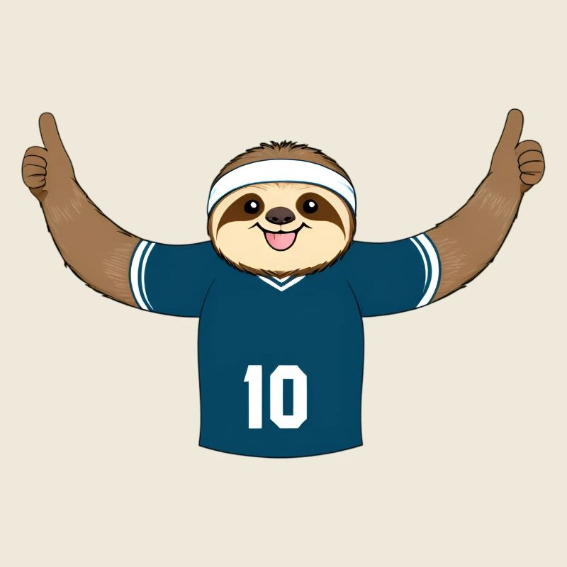 Résolutions de maillot pour fans de sport de Sloth janvier Ajustement paresseux