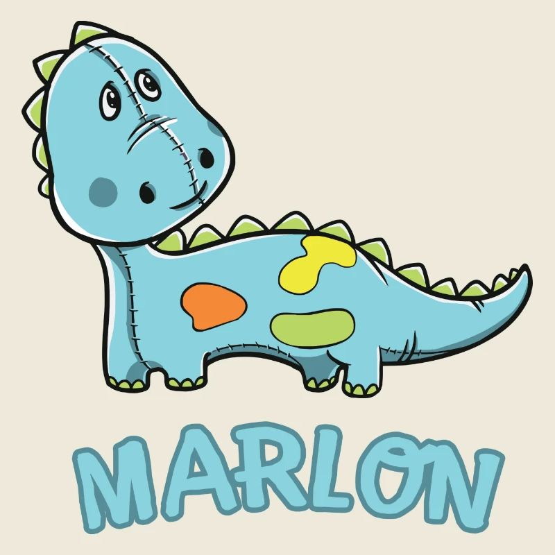 Dinosaurier lustig Kind Marlon Geschenk Geburtstag