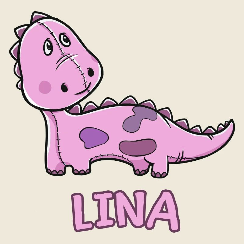 Dinosaurier lustig Kind Lina Geschenk Geburtstag K