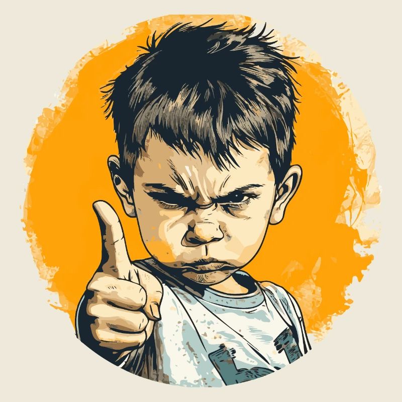 Warnung des kleinen Jungen