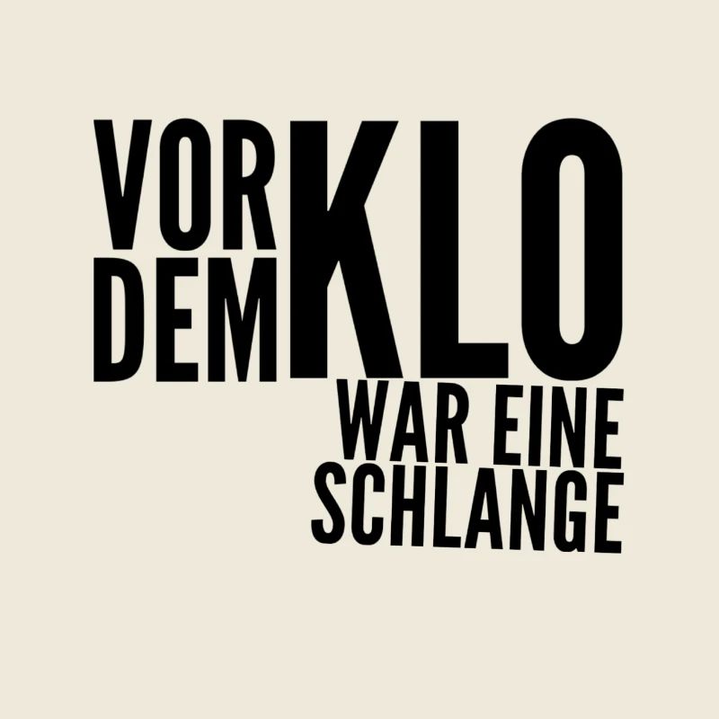 eine Schlange vor dem Klo