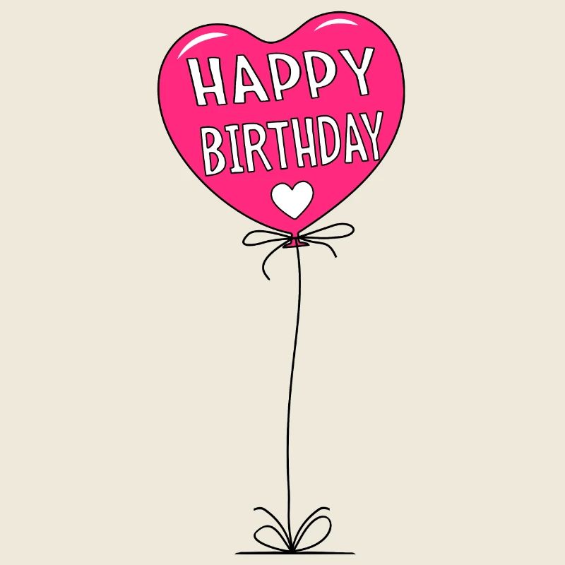 Ballon Joyeux anniversaire Rose