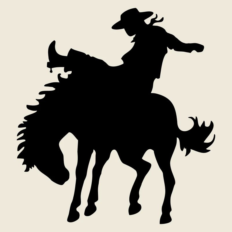 Design mit Cowboy und Pferd