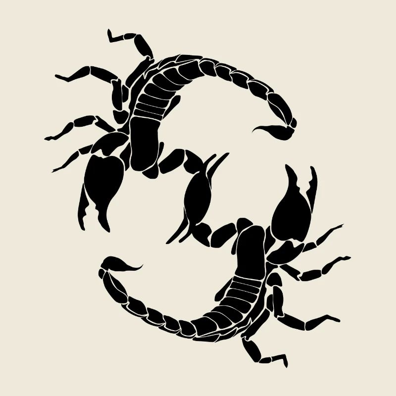 Schwarzer Skorpion - Buchstabe S