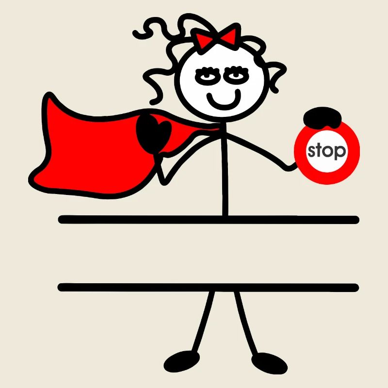 Heldin mit Umhang und Tellerstopper