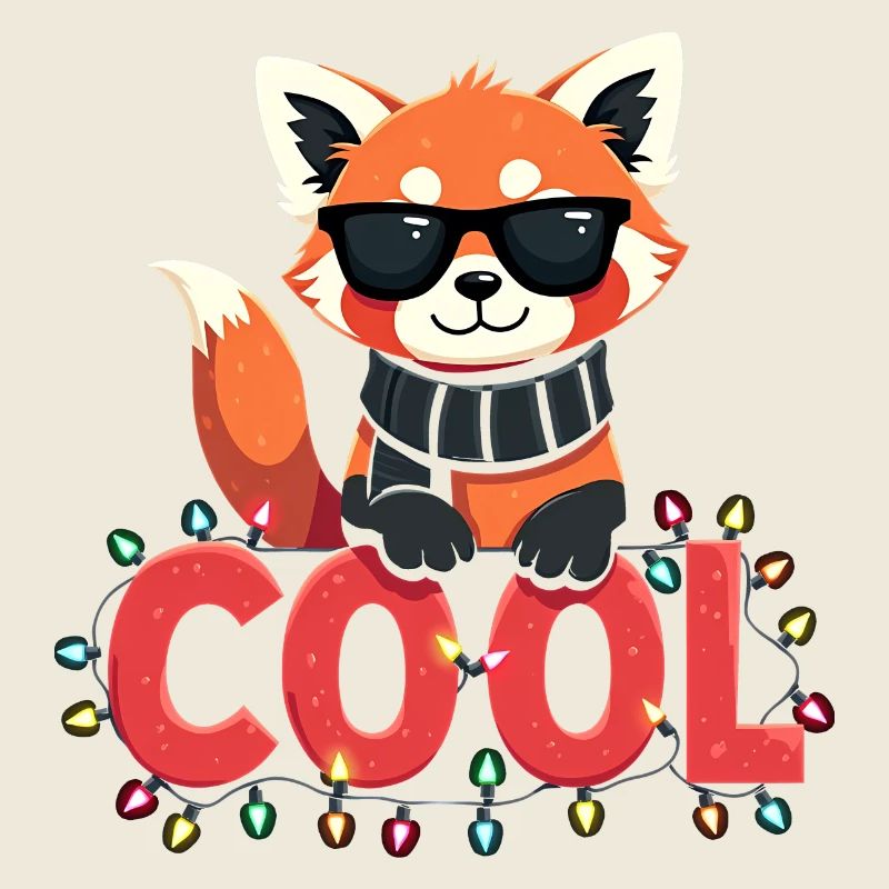 Cool Red Panda - Christmas Party T-Shirt
