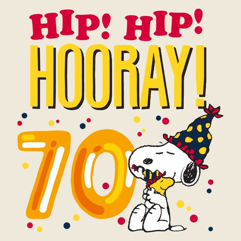 Design Anniversaire Peanuts 70 Ans Avec Citation