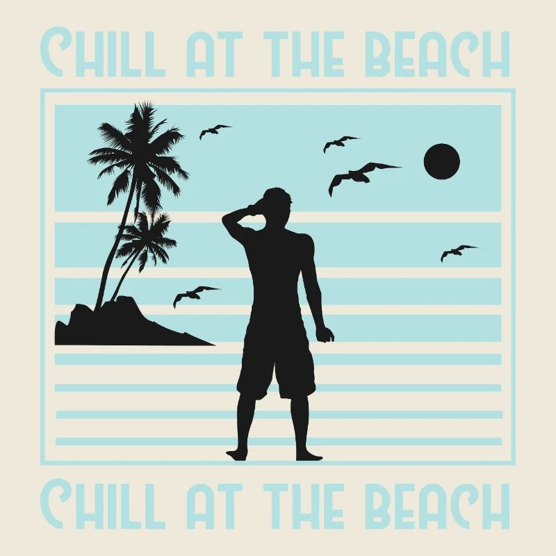 Relaxed Beach Silhouette Design