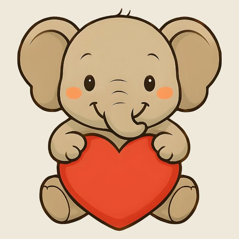 Elefant mit Herz