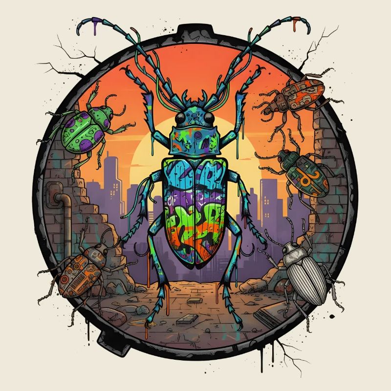 Insects Graffiti in Sunset