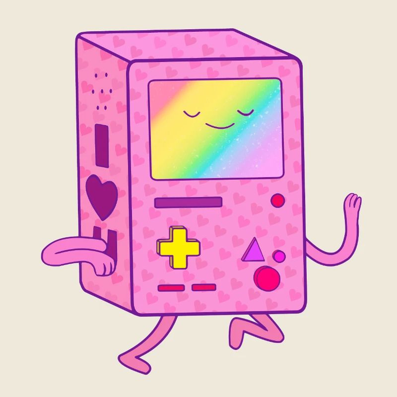 Dancing Pink Gaming Robot