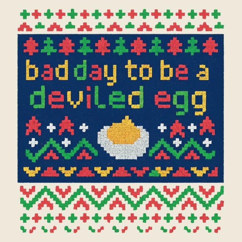 Deviled Egg Pixel Wortspiel, Weihnachtsessen-Liebhaber