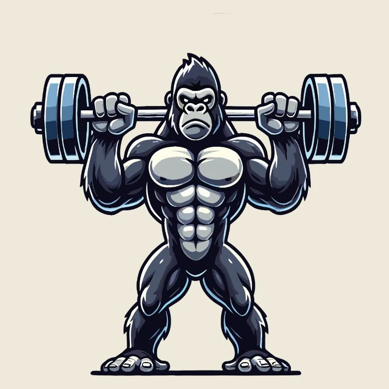 Gorilla Mächtiger Hantel