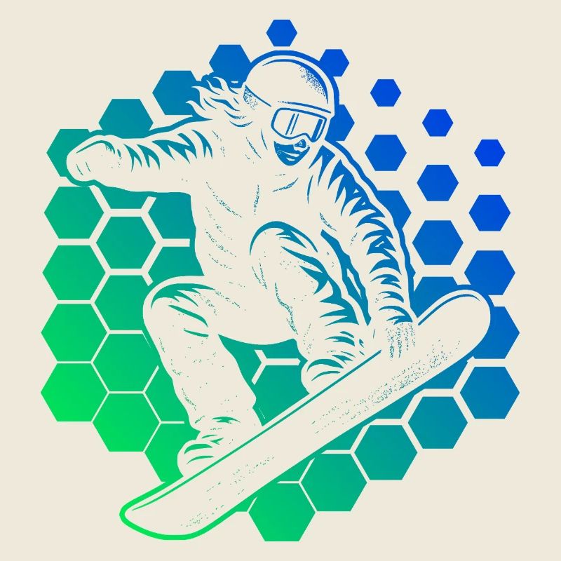 Motif de snowboard frais pour snowboard