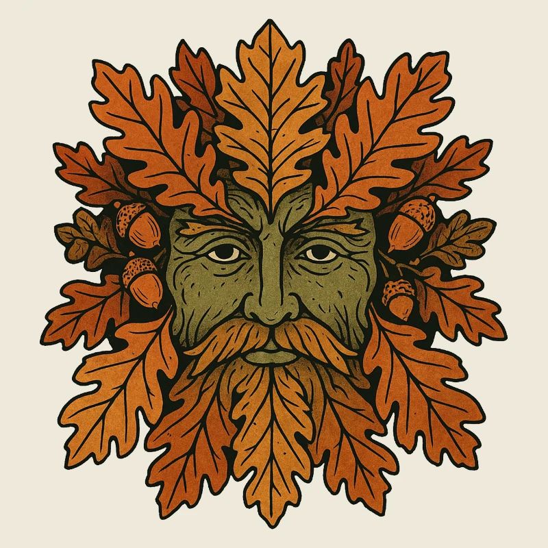 Geistgesicht der Herbst-Eiche