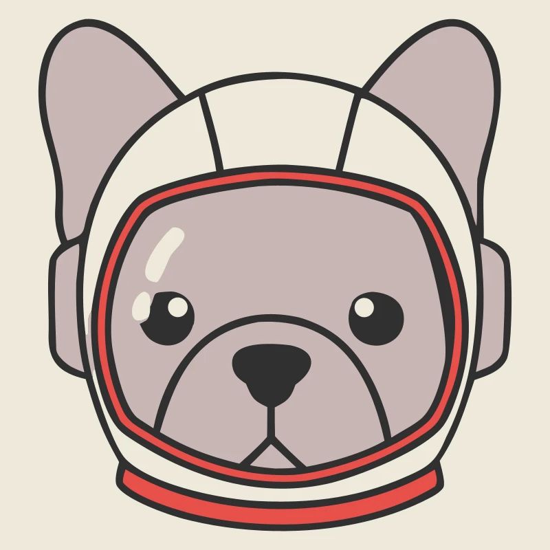 Frenchie Astronaut Helm Space