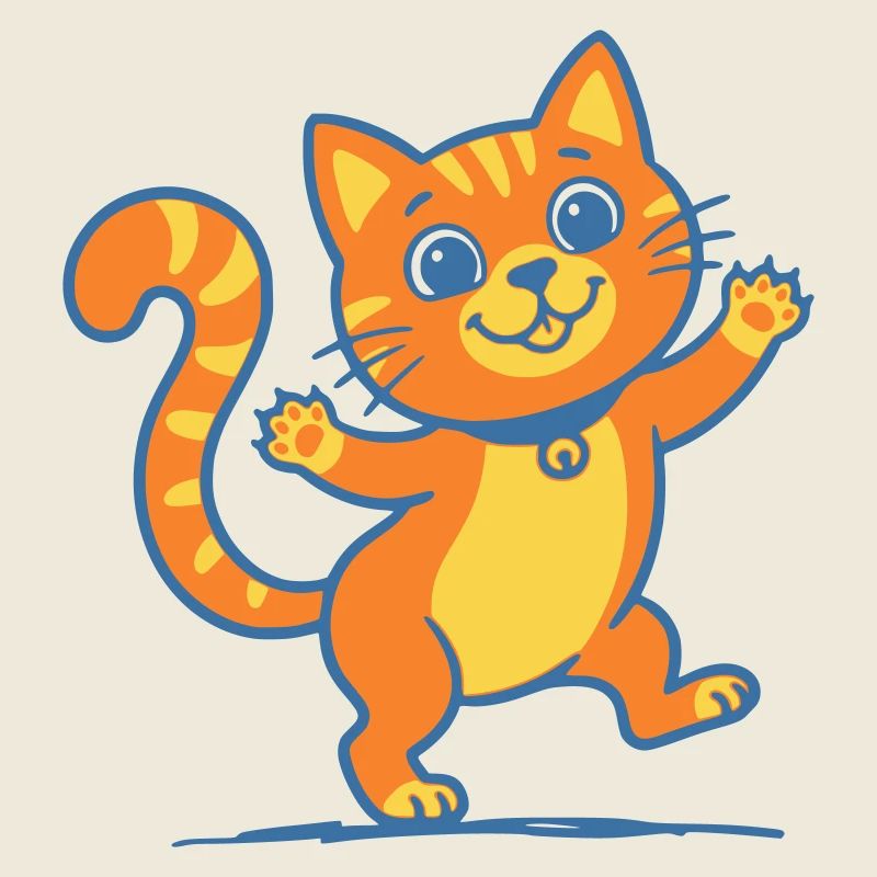 Lächelnde Orange Katze