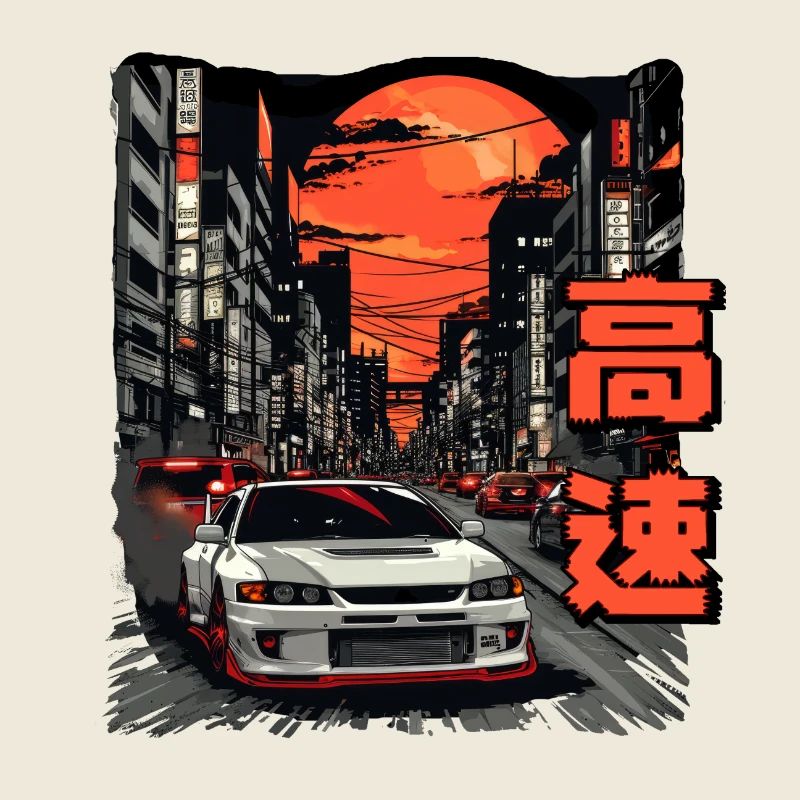 JDM Lancer Evo Vintage Course de rue